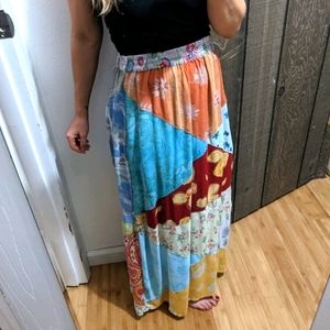 Vintage Maxi Skirt Hippie Costume